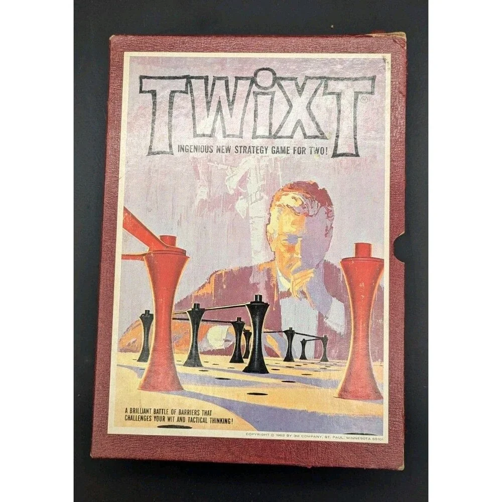 TWIXT Board Game - 3M Bookshelf Game Strategy Of Barriers - Vintage 1962